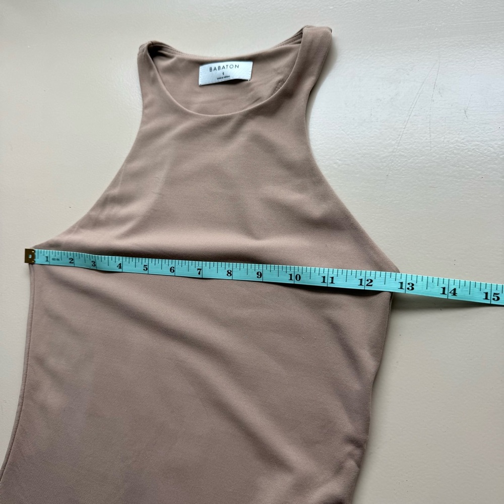 Babaton Aritzia Contour 90s Bodysuit Taupe Beige Size Small - Picture 6 of 11